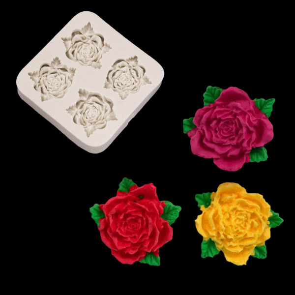 Молд 4 Розы 8*8, Caramella - 2 Молд 4 Розы 8*8, Caramella - 2