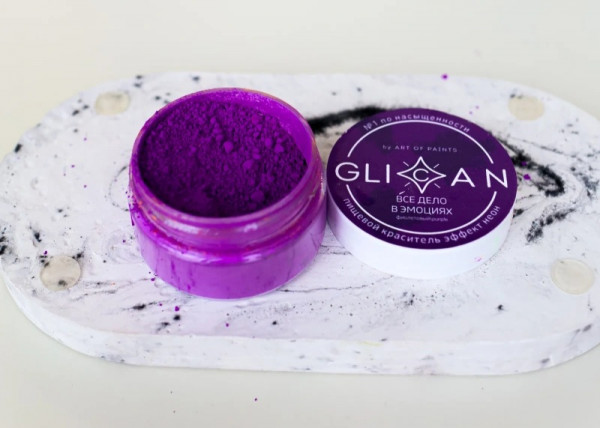 Краситель сухой GLICAN Ярко-фиолетовый неоновый, 5гр - 2