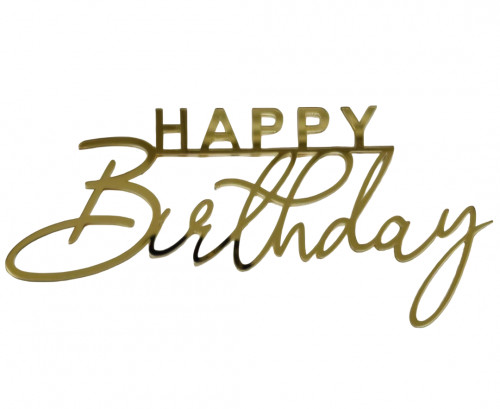 Зеркальный топпер "HAPPY birthday", арт.РЗА171 Зеркальный топпер "HAPPY birthday", арт.РЗА171