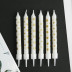 Свечи в торт Birthday candle, 9см, 6шт,белый-золото,арт.5486331 - 2 Свечи в торт Birthday candle, 9см, 6шт,белый-золото,арт.5486331 - 2