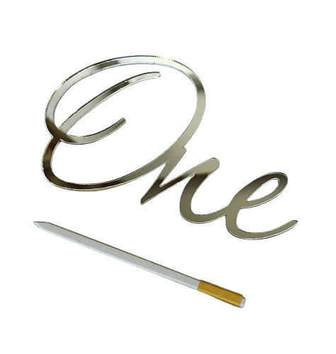 Зеркальный топпер "One" арт.НОВ51 Серебро Зеркальный топпер "One" арт.НОВ51 Серебро