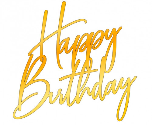 Зеркальный топпер "Happy birthday", арт.НОВ181 Зеркальный топпер "Happy birthday", арт.НОВ181