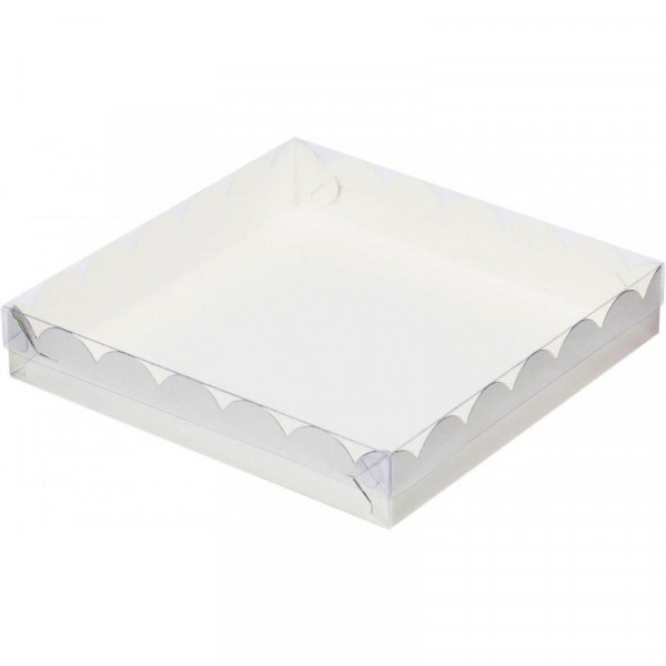 Коробка для печенья с прозрачной крышкой 25*25*3 - 1