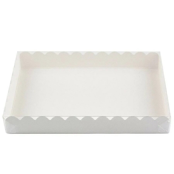 Коробка для печенья с прозрачной крышкой 20*30*3 - 1 Коробка для печенья с прозрачной крышкой 20*30*3 - 1