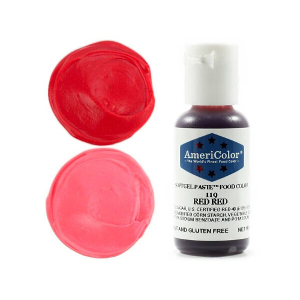 Водорастворимые гелевые красители Americolor 119 Red red ярко-красный,21гр - 1