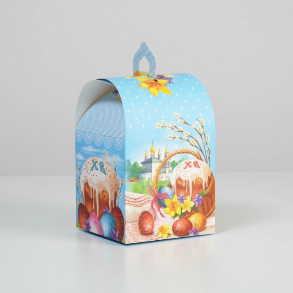 Коробка складная В светлый праздник 14*14*22, арт.3698228 - 1