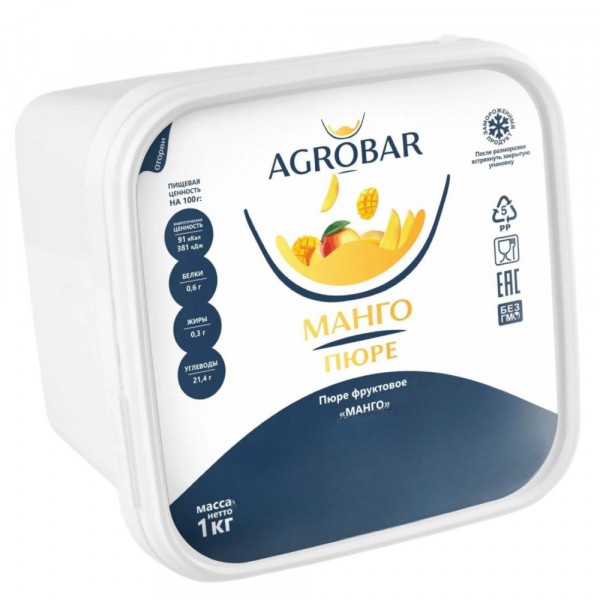 Фруктовое пюре манго AGROBAR 1кг - 2 Фруктовое пюре манго AGROBAR 1кг - 2
