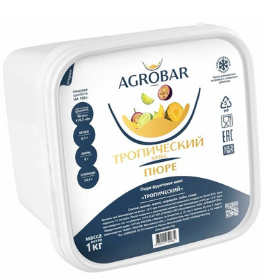 Фруктовое пюре тропический микс AGROBAR 1кг - 2 Фруктовое пюре тропический микс AGROBAR 1кг - 2