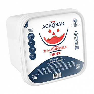 Фруктовое пюре земляника AGROBAR 1кг - 1
