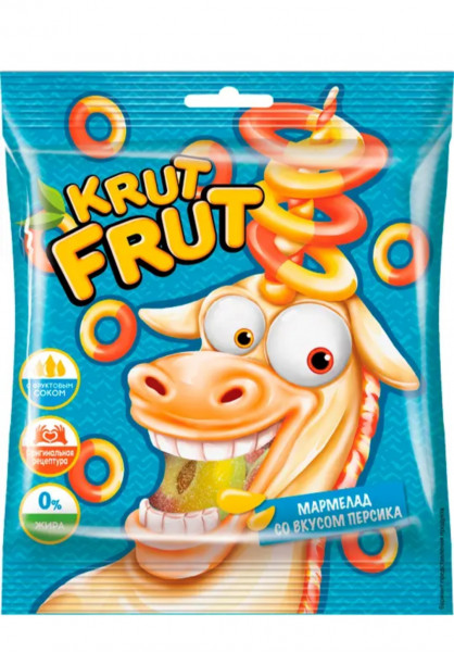 Мармелад Krutfrut колечки со вкусом персика, 70гр - 1 Мармелад Krutfrut колечки со вкусом персика, 70гр - 1
