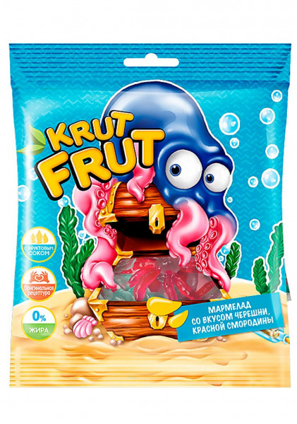 Мармелад Krutfrut в форме осьминожек, 100гр - 1 Мармелад Krutfrut в форме осьминожек, 100гр - 1