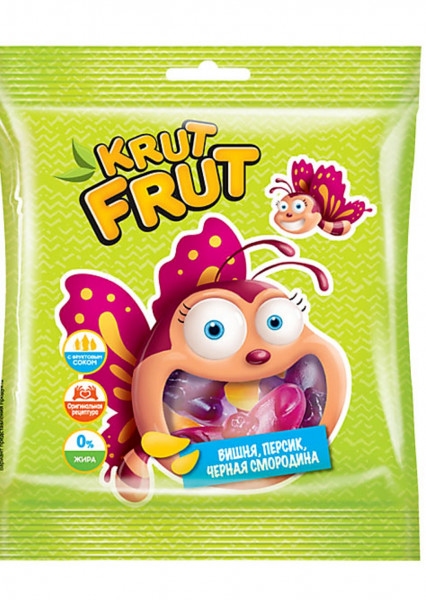 Мармелад Krutfrut в форме милых бабочек, 70гр - 1
