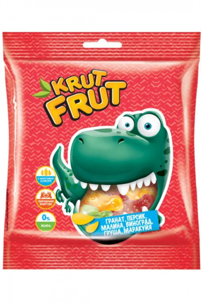 Мармелад Krutfrut в форме динозавриков, 70гр - 1 Мармелад Krutfrut в форме динозавриков, 70гр - 1